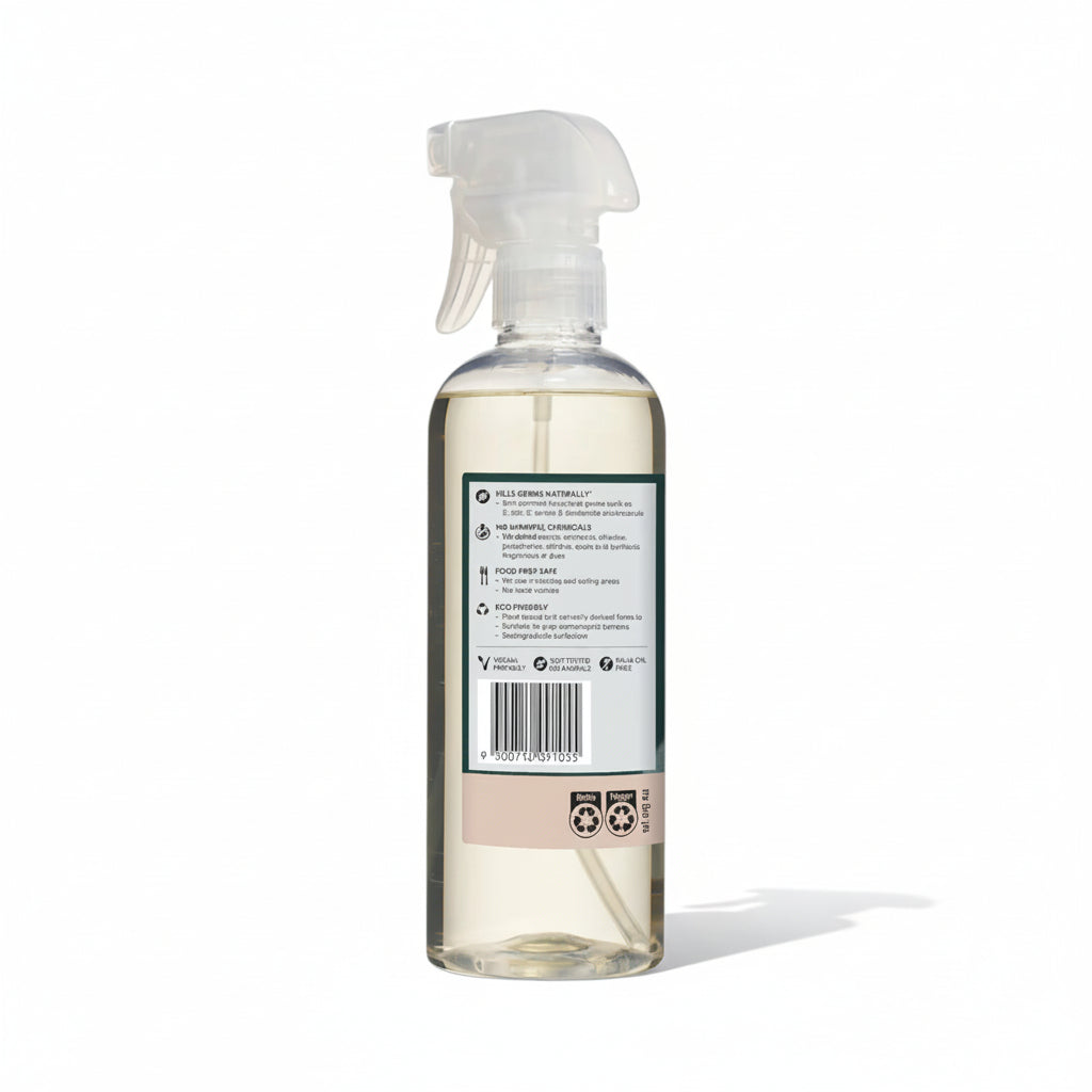 Bosisto’s multipurpose cleaner ingredient and usage label