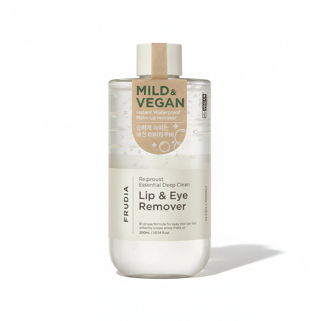 Frudia Reproust Lip and Eye Remover mild vegan makeup remover for sensitive eyes and lips
