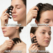Wooden massage comb used for eye, scalp, neck and facial massage